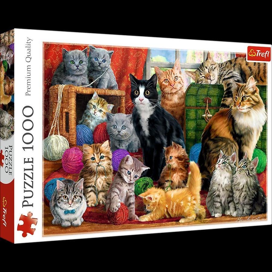 PUZZLE 500 PIECES CAT MEETING TREFL 10555